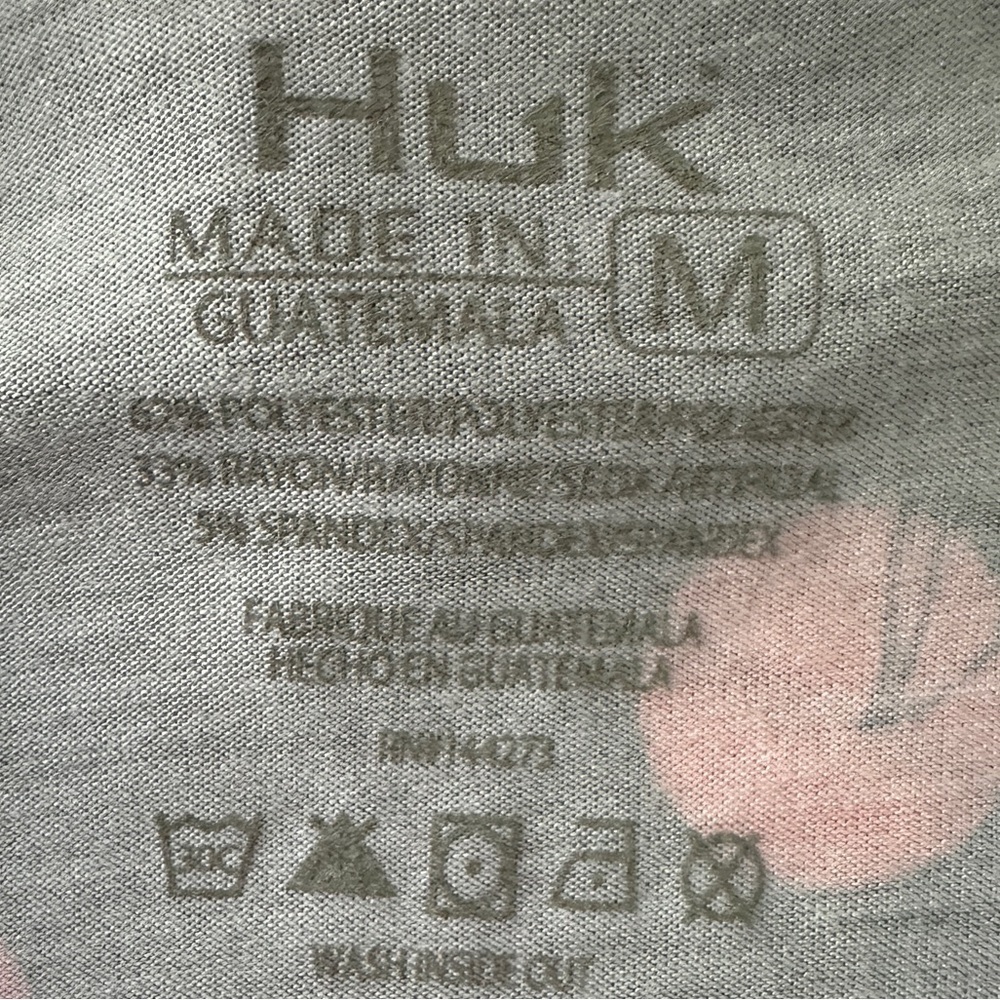 Huk Women's Gray Hoodie with Pink Dots Size Medium Casual lightweight School - Picture 3 of 5